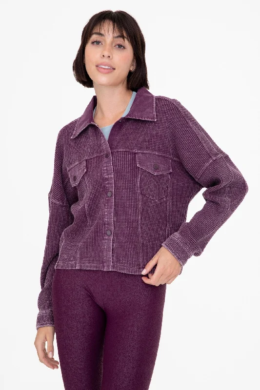 The Twilight Zone Cropped Waffle Knit Jacket (Size Small) Quilted Jacket Puffer Jacket Insulated Jacket