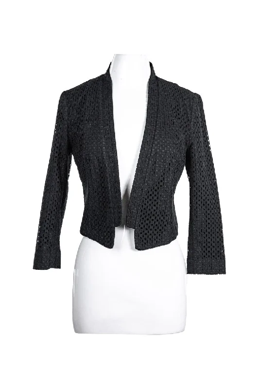 Ann Taylor Jacket A-Line Jacket Boat Neck Shawl Collar