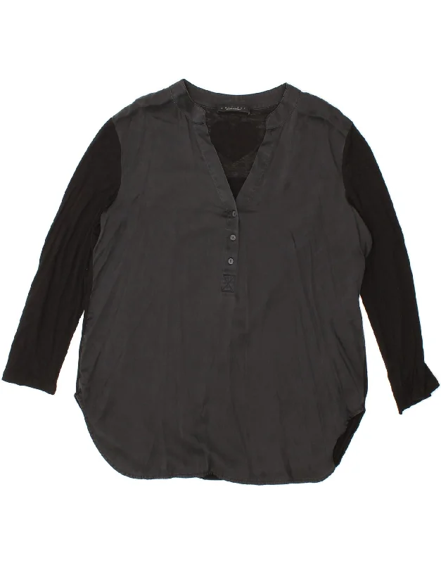 SIMONA BARBIERI Womens Twin-Set Pullover Shirt UK 16 Large Black Kimono Neck Pullover