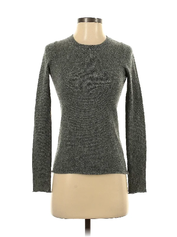 Cashmere Pullover Sweater Ribbed Crew Neck