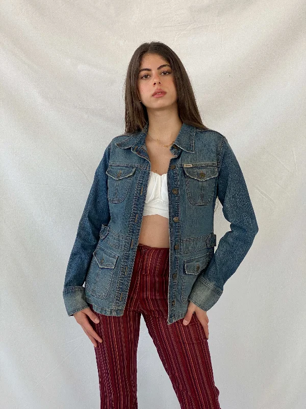 Vintage Levi’s Levi Strauss Signature Long Denim Jacket - M Tiered Jacket Buttoned Jacket Zippered Jacket Vintage Levi’s Levi Strauss Signature Long Denim Jacket - M Tiered Jacket Buttoned Jacket Zippered Jacket