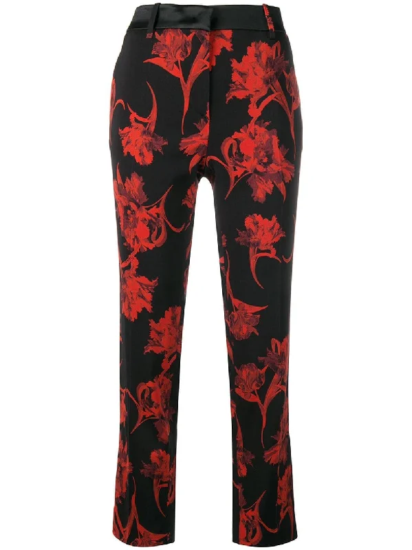 Parrot Tulip print trousers Trousers Chinos Classic