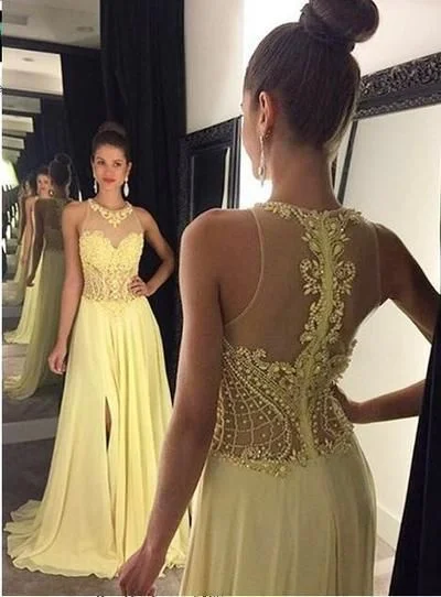 Charming Beading A-Line Prom Dresses, Floor-Length Evening Dress    cg13746