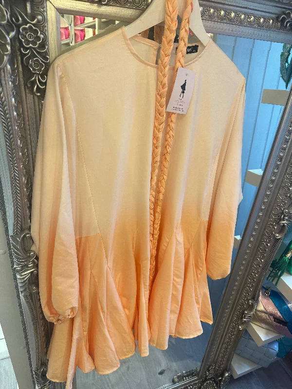 Tye dye tie up orange dress/top