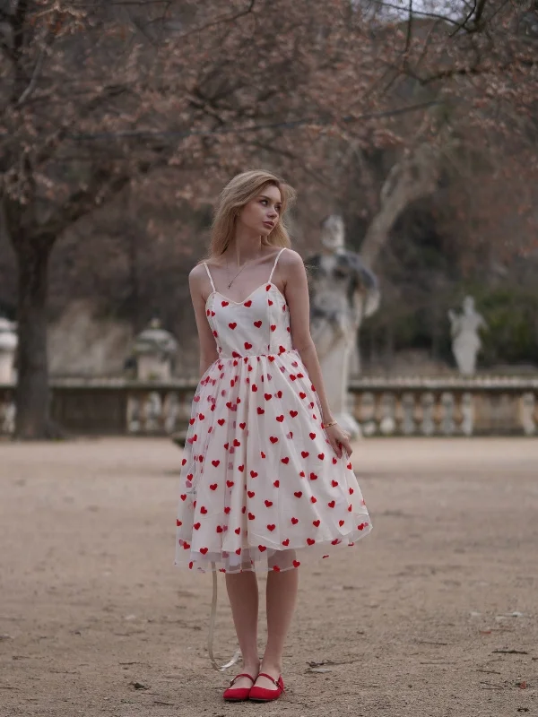 Heart 1950s Mesh Sling Dress