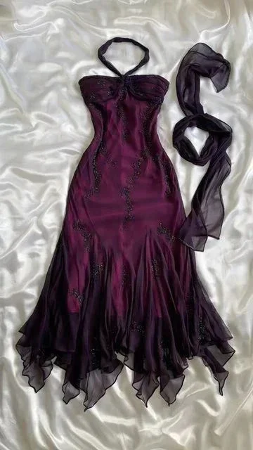 Sparkly Chiffon Beaded Formal Prom Dress Mermaid Evening Dress cc1407