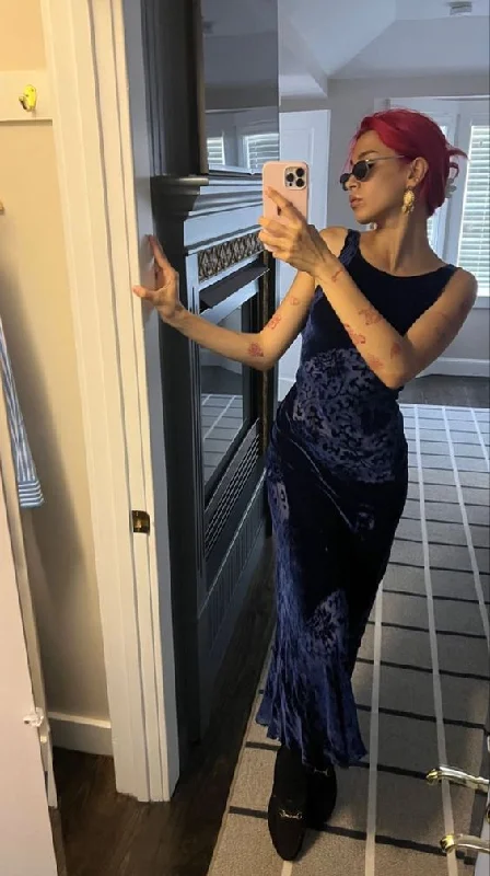 Vintage Velvet Evening Dress,Reception Dress cc1334
