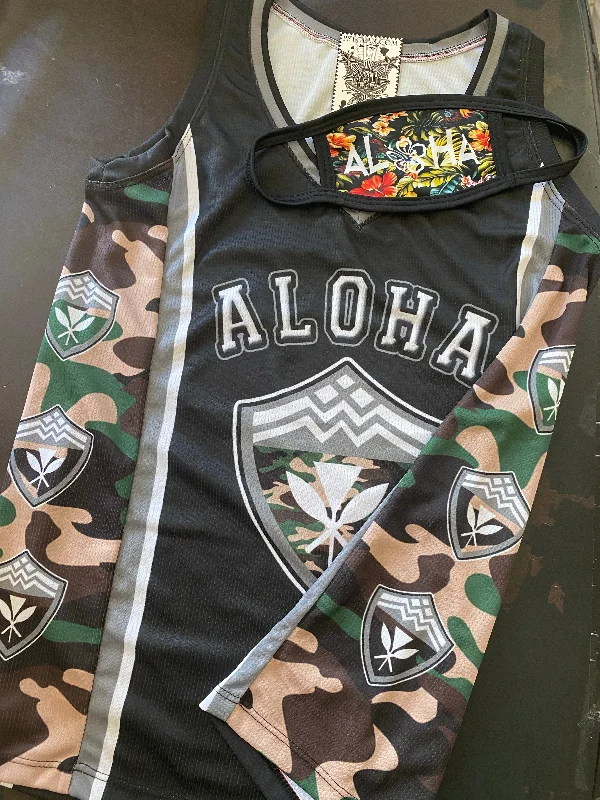 Aloha Camo Womens Jersey Retro Jersey Tee
