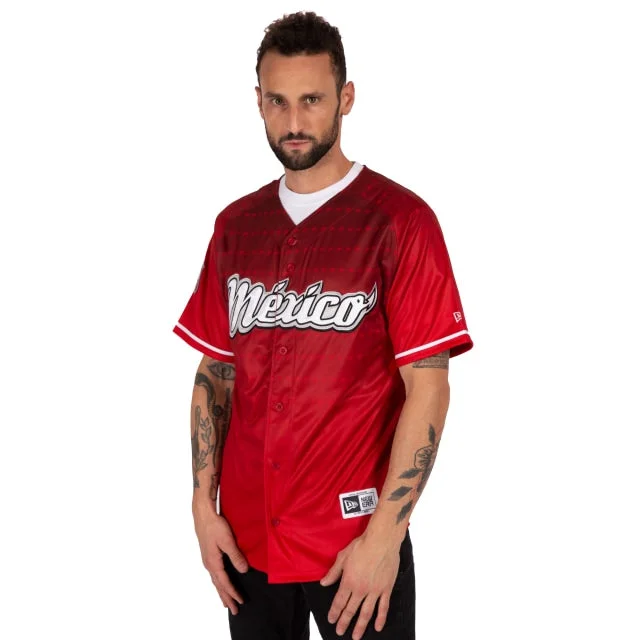 Jersey  Diablos Rojos del México LMB Fangear Textured Jersey Blouse