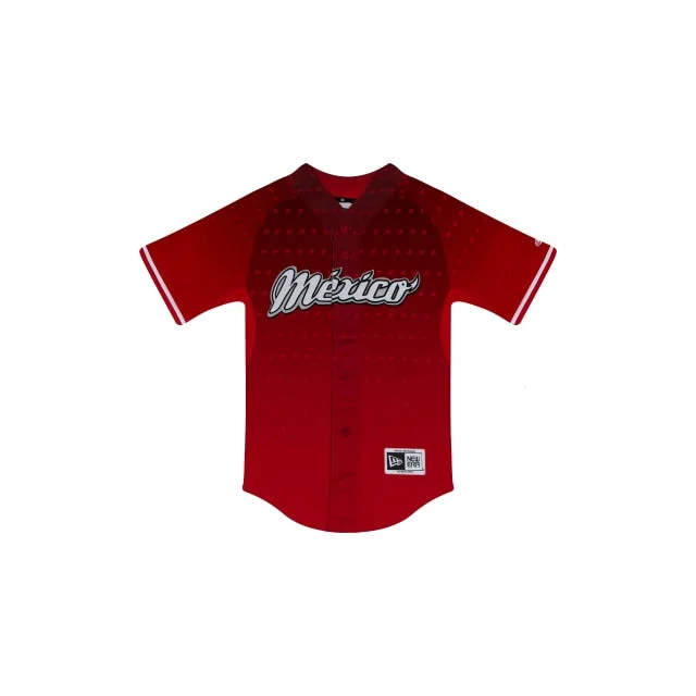 Jersey Diablos Rojos del México LMB Fangear para Niña o Niño Burgundy Jersey Tee