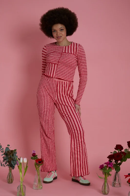 Hallie Stripe Jersey Top - Curve Recycled Jersey Tee