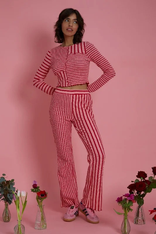 Hallie Stripe Jersey Flares Hemp Jersey Tee