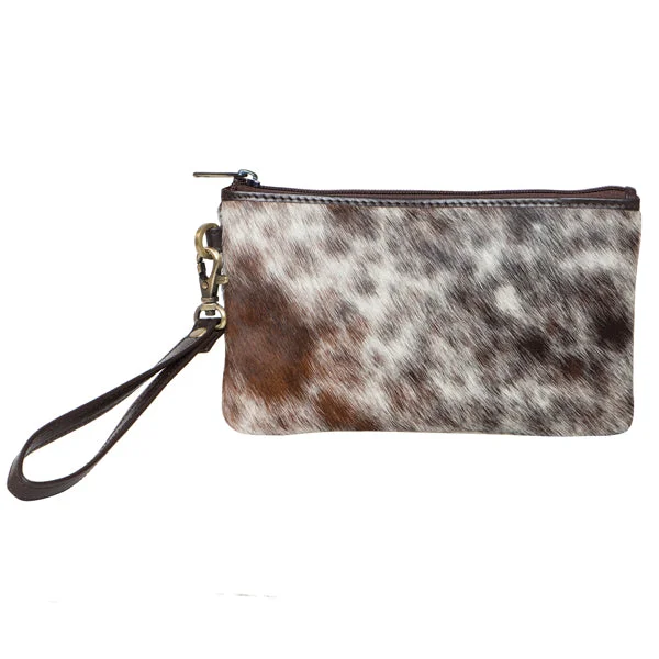 The Design Edge Toronto Jersey Hairon and Black Leather Clutch Modern Jersey Tee