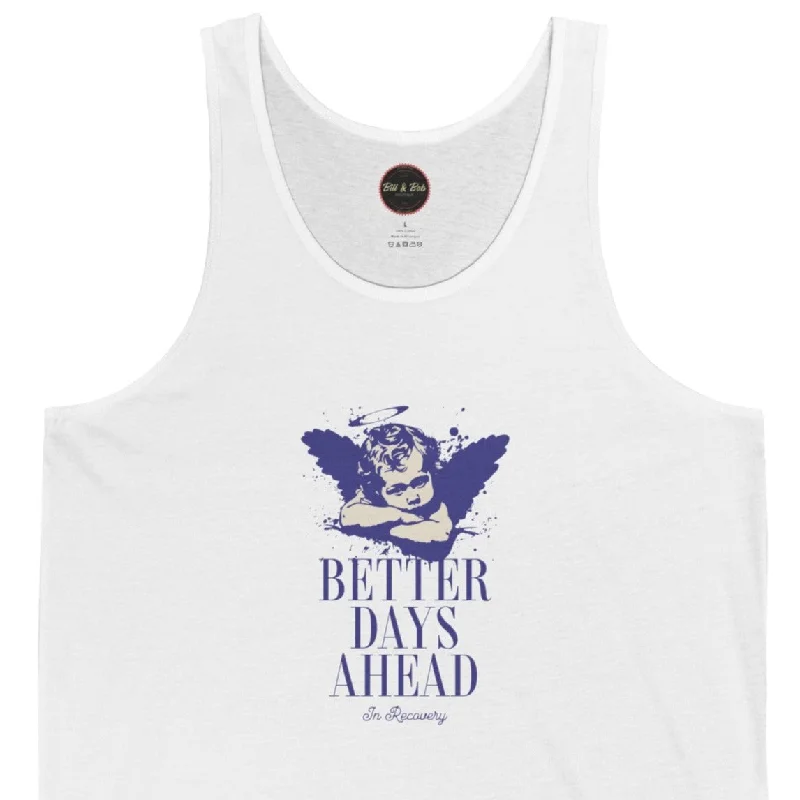 Better Days Ahead Unisex Jersey Tank Burgundy Jersey Tee