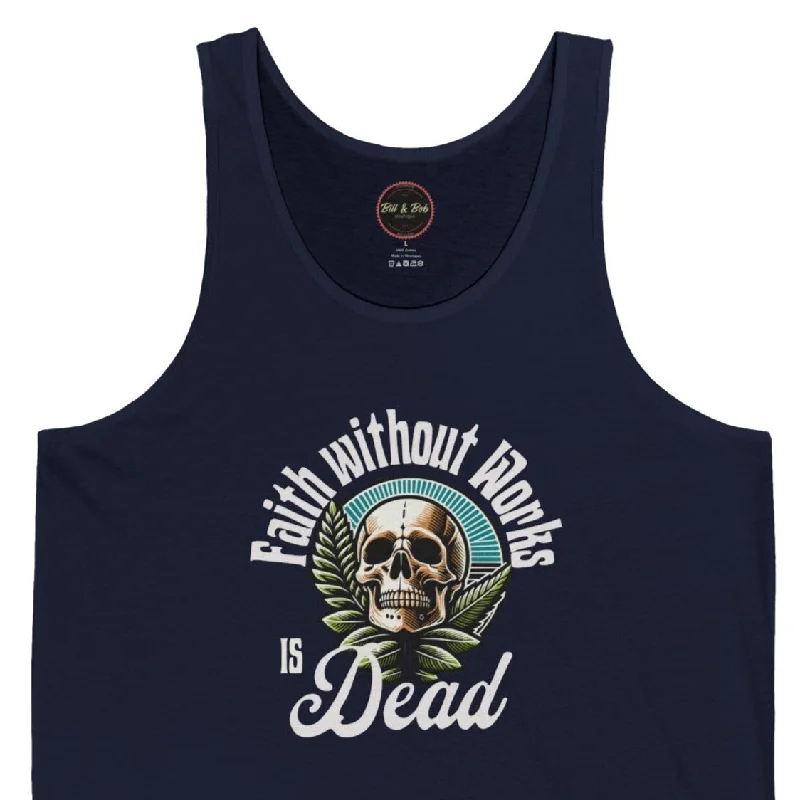 Faith without Works Unisex Jersey Tank Jet Black Jersey Tee