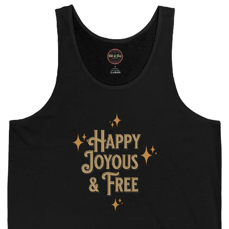 Happy Joyous & Free Unisex Jersey Tank Striped Jersey Top
