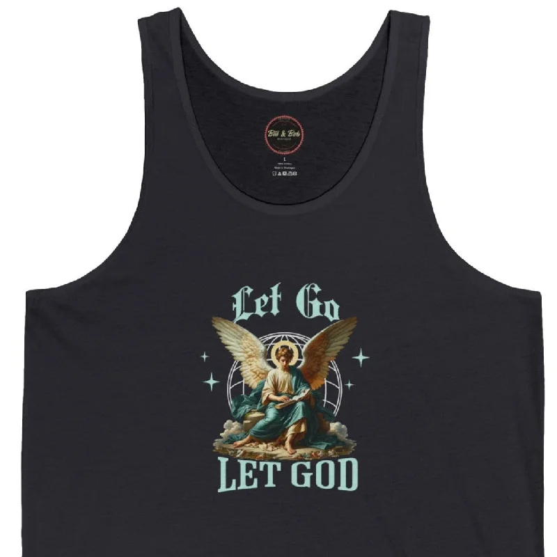 Let Go Let God Unisex Jersey Tank Solid Color Jersey Shirt