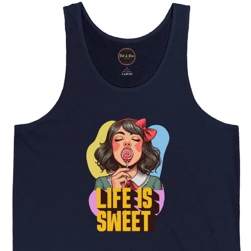 Life is Sweet Unisex Jersey Tank Metallic Jersey Tee