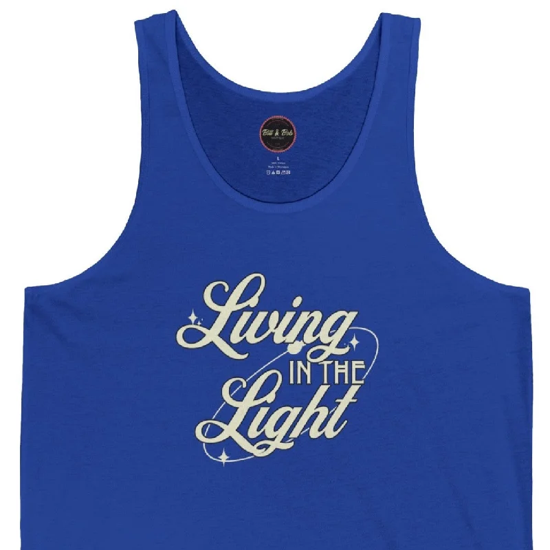 Living in the Light Unisex Jersey Tank Mint Green Jersey Tee