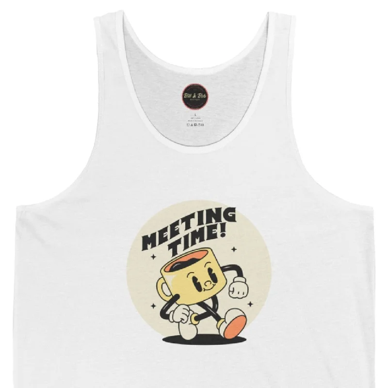 Meeting Time Unisex Jersey Tank Geometric Jersey Top