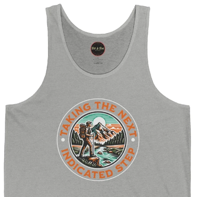 Next Indicated Step Unisex Jersey Tank Patterned Jersey Tee
