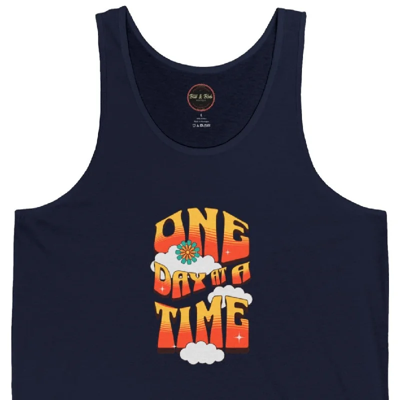 One Day at a Time clouds Unisex Jersey Tank Spring Jersey Blouse