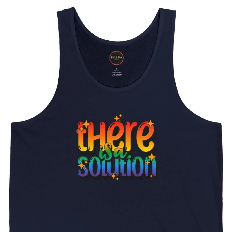 There is a Solution Unisex Jersey Tank Animal Print Jersey Tee