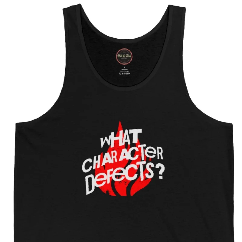 What Character Defects? Unisex Jersey Tank Pure White Jersey Tee
