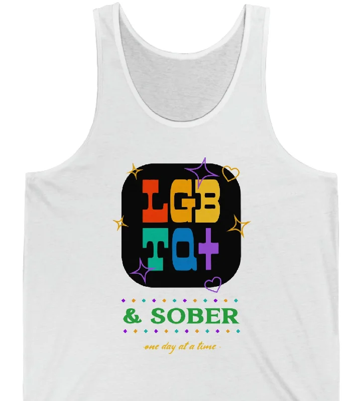 LGBT+ and Sober Unisex Jersey Tank Elegant Jersey Shirt