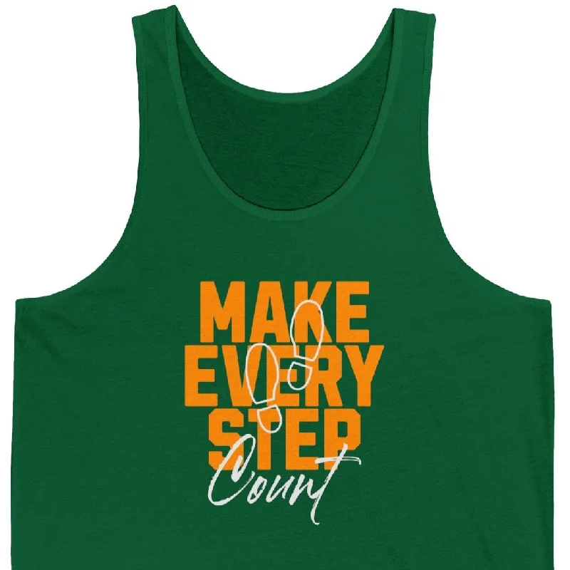 Make Every Step Count Unisex Jersey Tank Handmade Jersey Tee