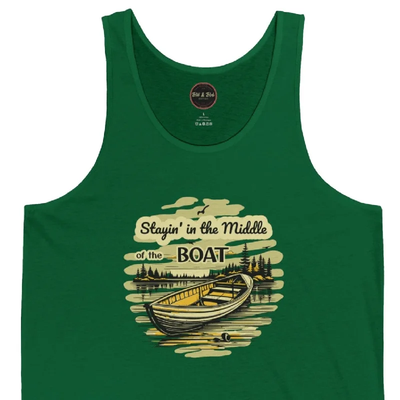 Middle of the Boat Unisex Jersey Tank Trendy Jersey Shirt