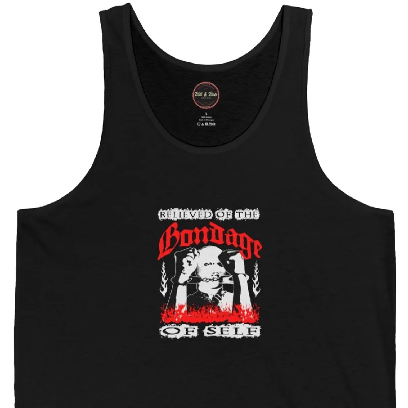 Relieved of the Bondage of Self Unisex Jersey Tank One Shoulder Jersey Shirt