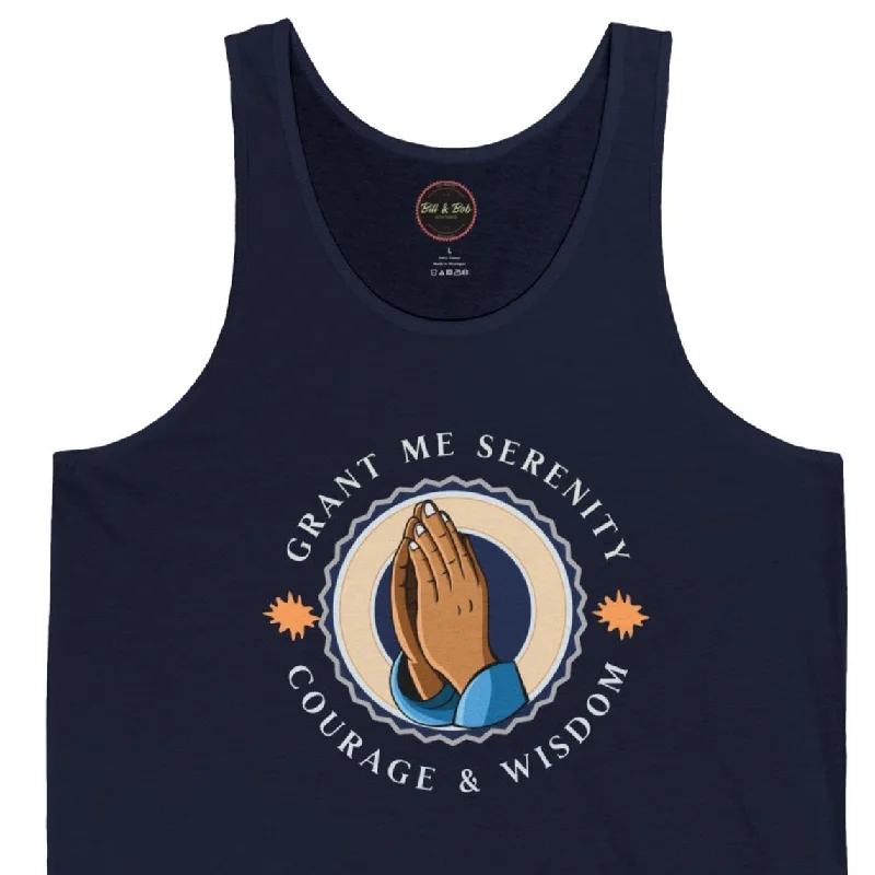 Serenity Courage Wisdom Unisex Jersey Tank Organic Jersey Tee