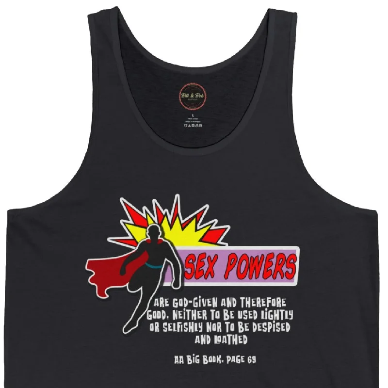 Sex Powers Unisex Jersey Tank Sky Blue Jersey Tee
