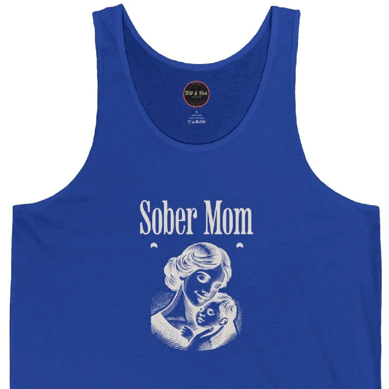 Sober Mom Unisex Jersey Tank Glamorous Jersey Tee
