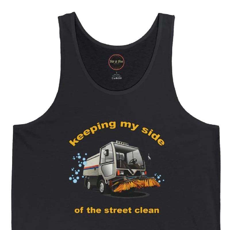 Street Clean Unisex Jersey Tank Pink Jersey Tee