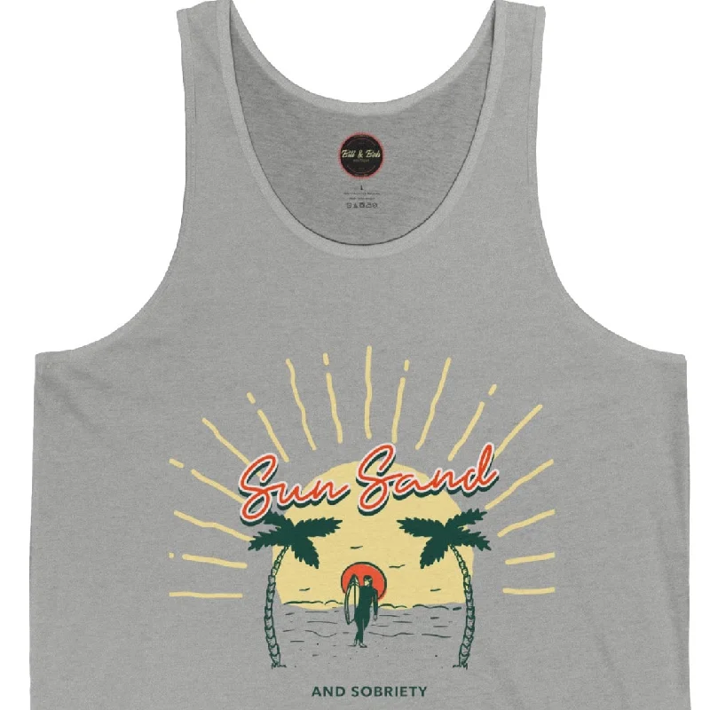 Sun Sand and Sobriety Unisex Jersey Tank Organic Jersey Tee
