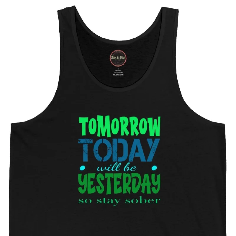 Tomorrow Today Yesterday Unisex Jersey Tank Geometric Jersey Top