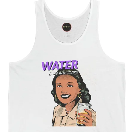 Water is the New Vodka Unisex Jersey Tank Metallic Jersey Tee