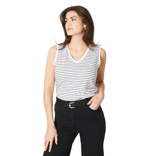 Principles Womens/Ladies Stripe Jersey V Neck Vest Top Polka Dot Jersey Shirt