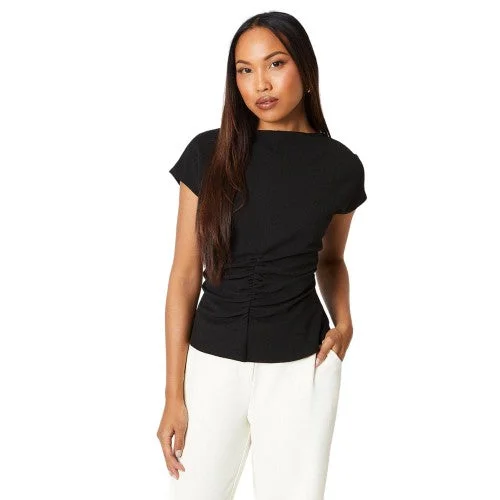 Principles Womens/Ladies Textured Jersey Ruched Front Top Ribbed Jersey Tee