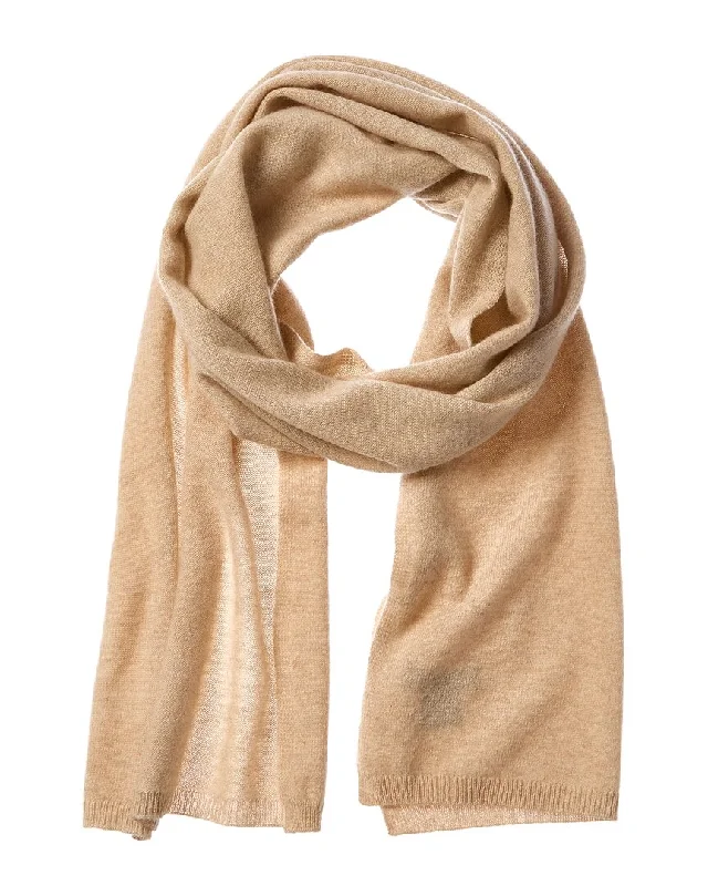 sofiacashmere Knit Jersey Solid Cashmere Scarf One Shoulder Jersey Shirt