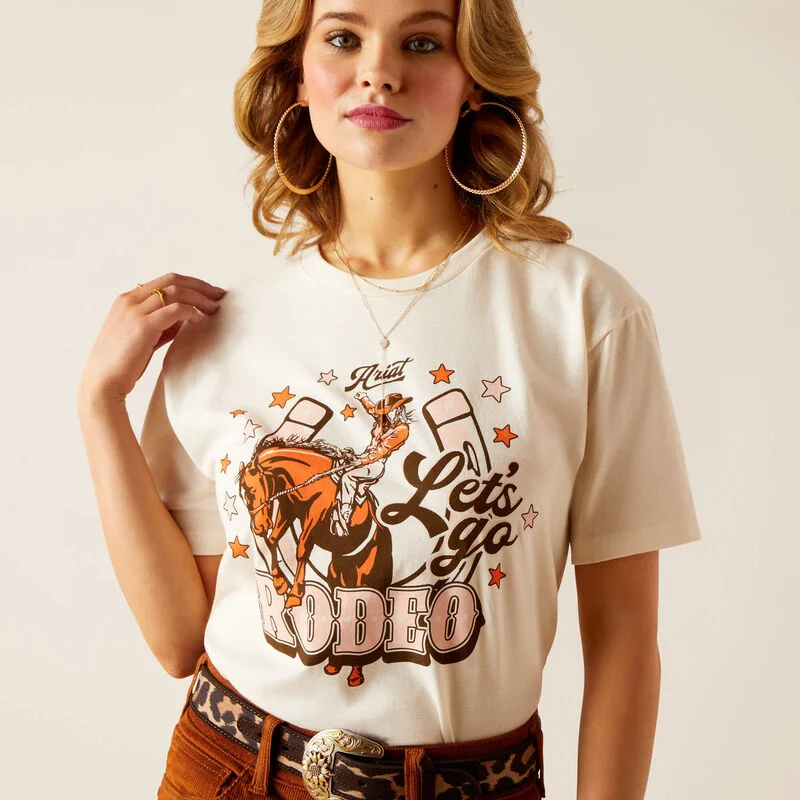 Ariat Let's Rodeo Women's T-Shirt | 10047924 Oversized T-Shirt Spandex breathable