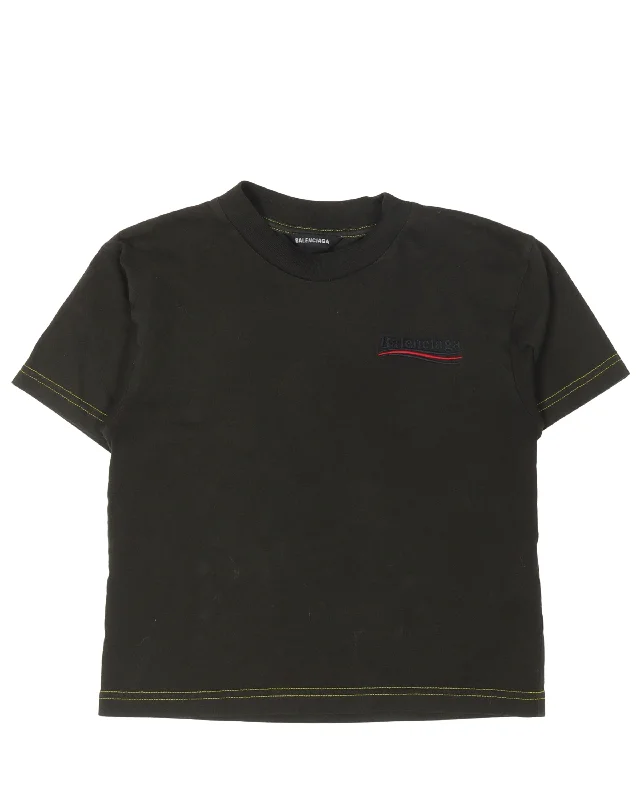 Tonal Campaign Logo T-Shirt Silk Blend Satin Velvet