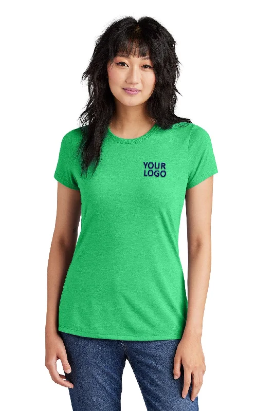 District Made Ladies Perfect Tri Crew Tee's, Green Frost Cozy Warm Stylish