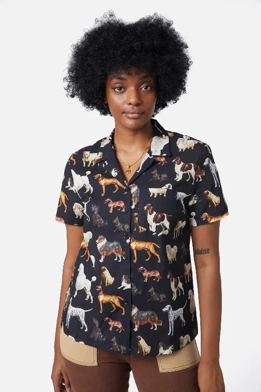 Doggo Cotton Revere Shirt Striped Floral Plaid