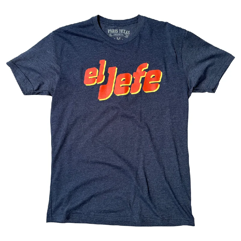 El Jefe T-Shirt - Midnight Navy Anti-Shrink Durable Soft