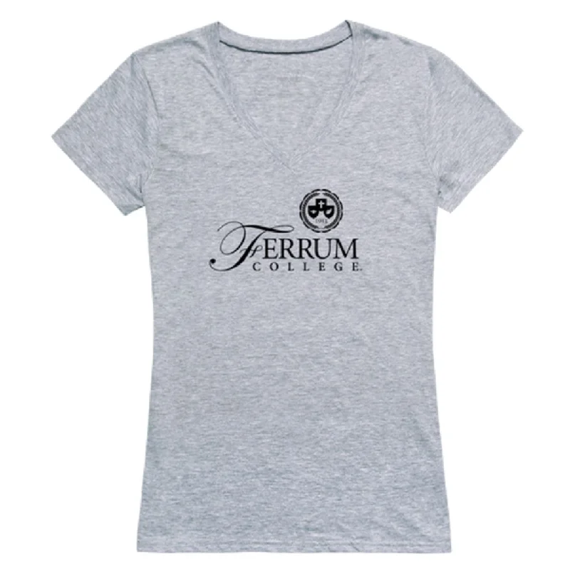 Ferrum College Panthers Womens Seal T-Shirt Notch Collar Peter Pan Collar Cowl Neck