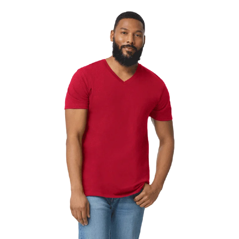 G64V Adult Softstyle® V-Neck T-Shirt  - Gildan Spandex Blend Rayon Blend Denim Blend