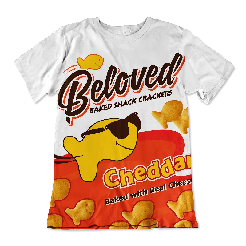 Beloved Goldfish Neon Unisex Tee Satin Fabric Silk Fabric Chiffon Fabric